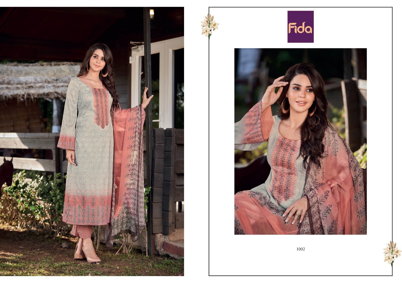 Fida shiza cotton satin exclusive salwar suit catalog