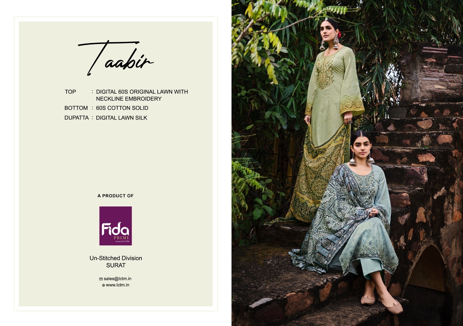 fida taabir lawn decent embroidery look salwar suit catalog