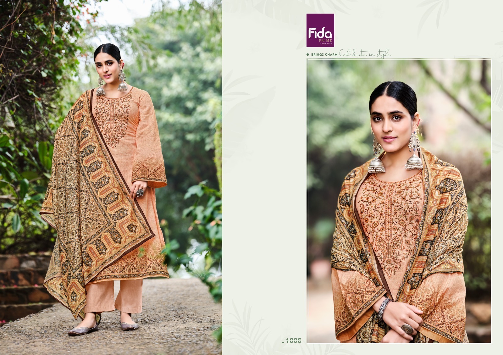 fida taabir lawn decent embroidery look salwar suit catalog