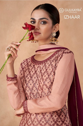 gulkayra designer Izhaar georgette festive look salwar suit catalog