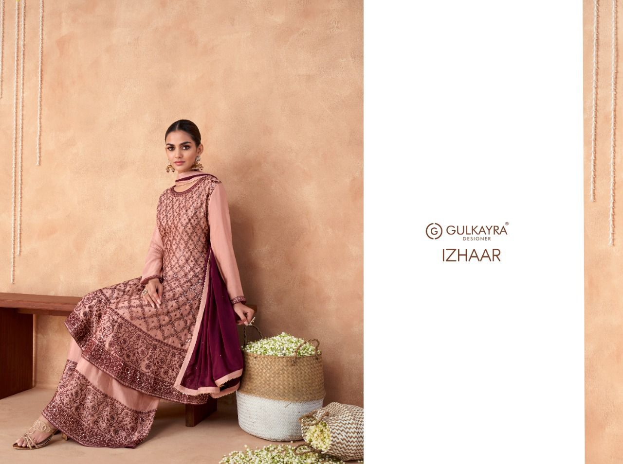 gulkayra designer Izhaar georgette festive look salwar suit catalog