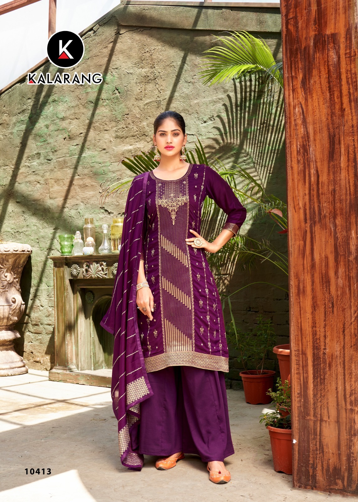 kalarang aarti pure Dola Jacquard gorgeous look salwar suit catalog