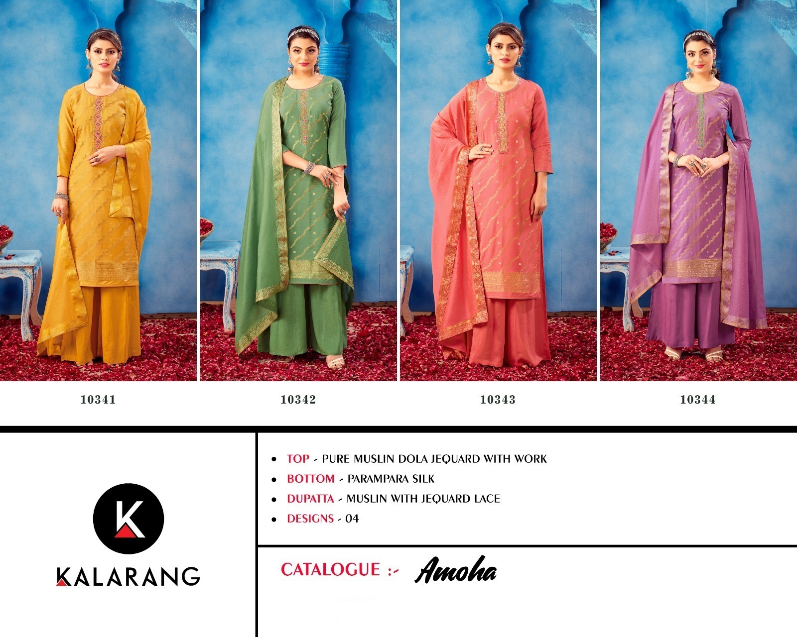 kalarang amoha muslin elegant look salwar suit catalog