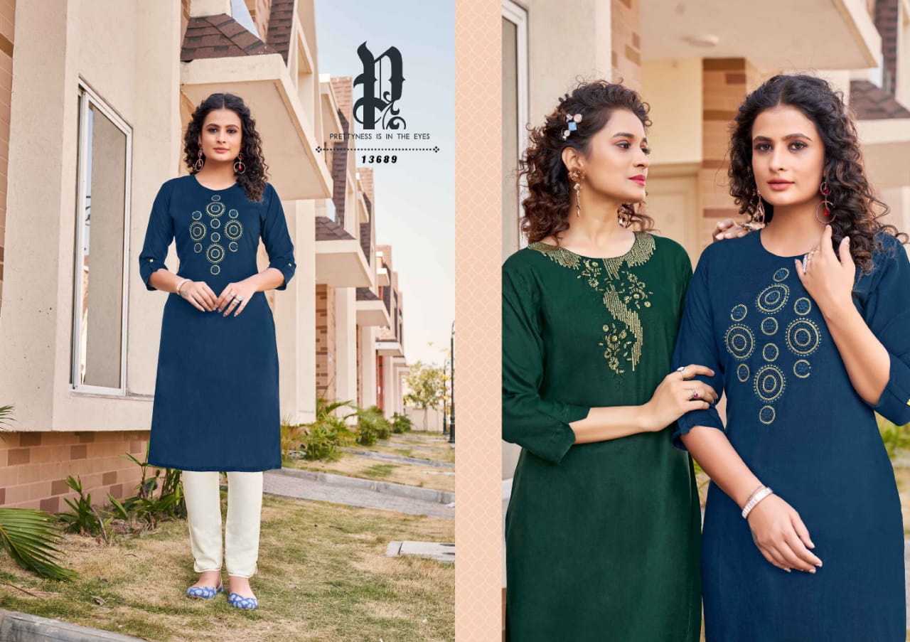 kalaroop by kajree walter rayon decent look kurti catalog