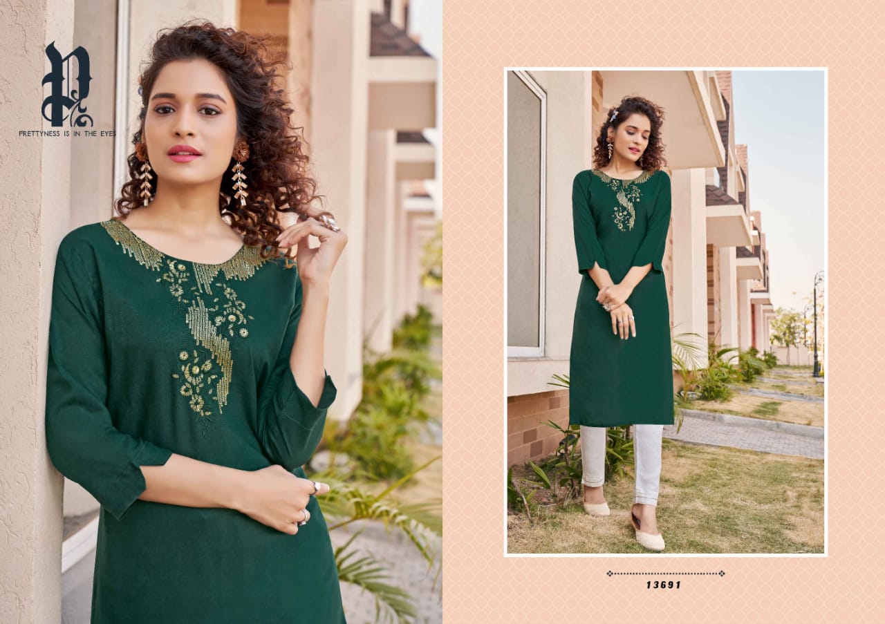 kalaroop by kajree walter rayon decent look kurti catalog