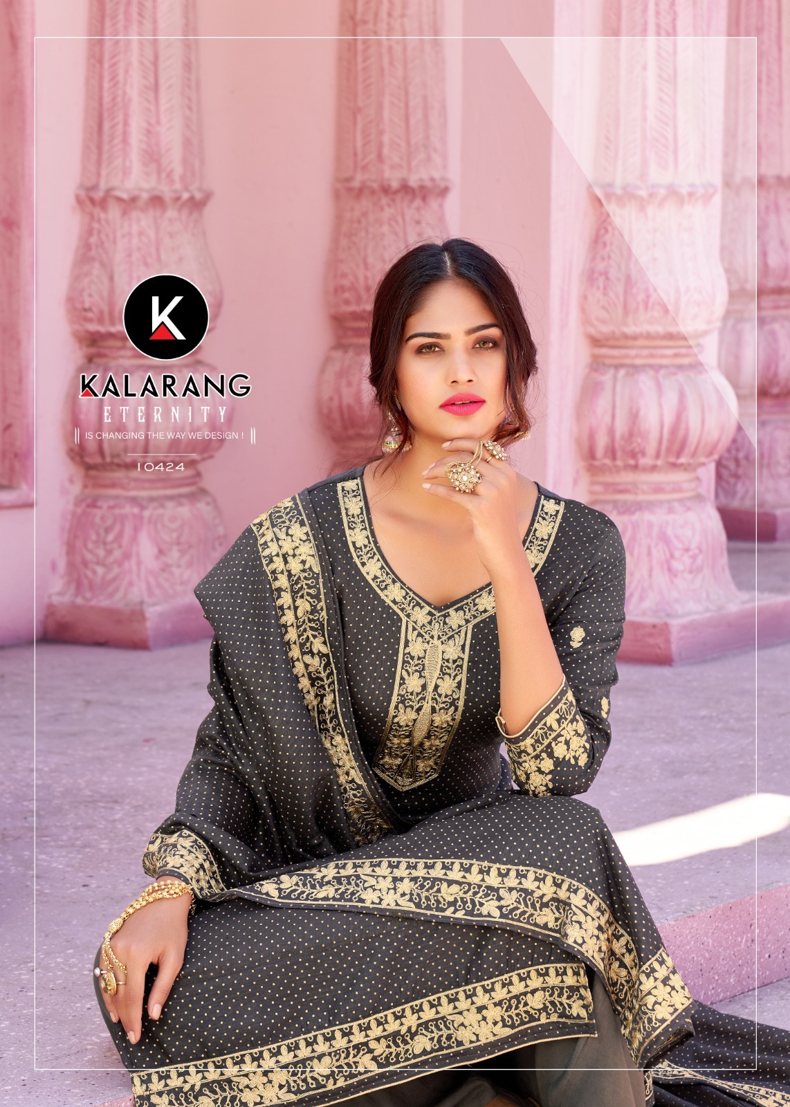 kalrang shraddha silk catchy look salwar suit catalog