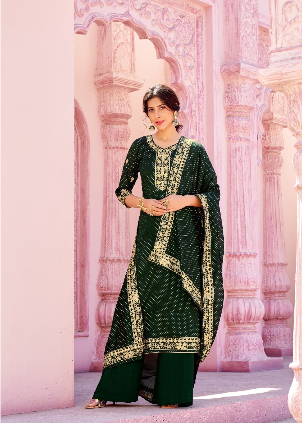 kalrang shraddha silk catchy look salwar suit catalog