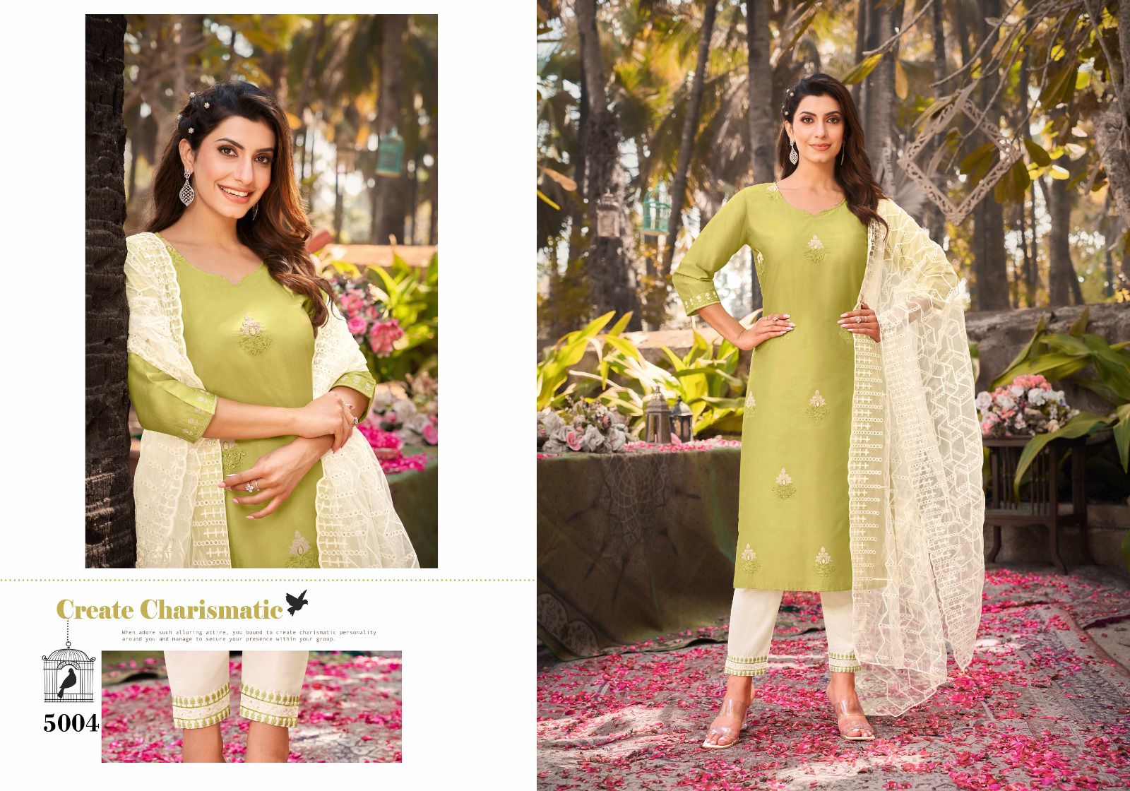 kasmeera  kasino vol 5 viscose gorgeous look top bottom with dupatta catalog