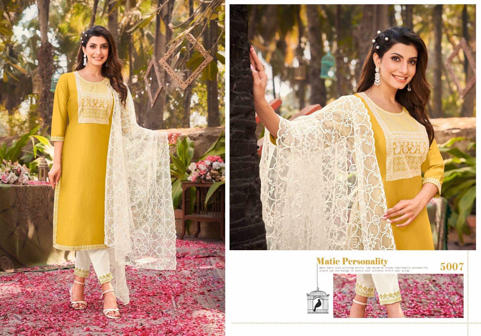 kasmeera  kasino vol 5 viscose gorgeous look top bottom with dupatta catalog