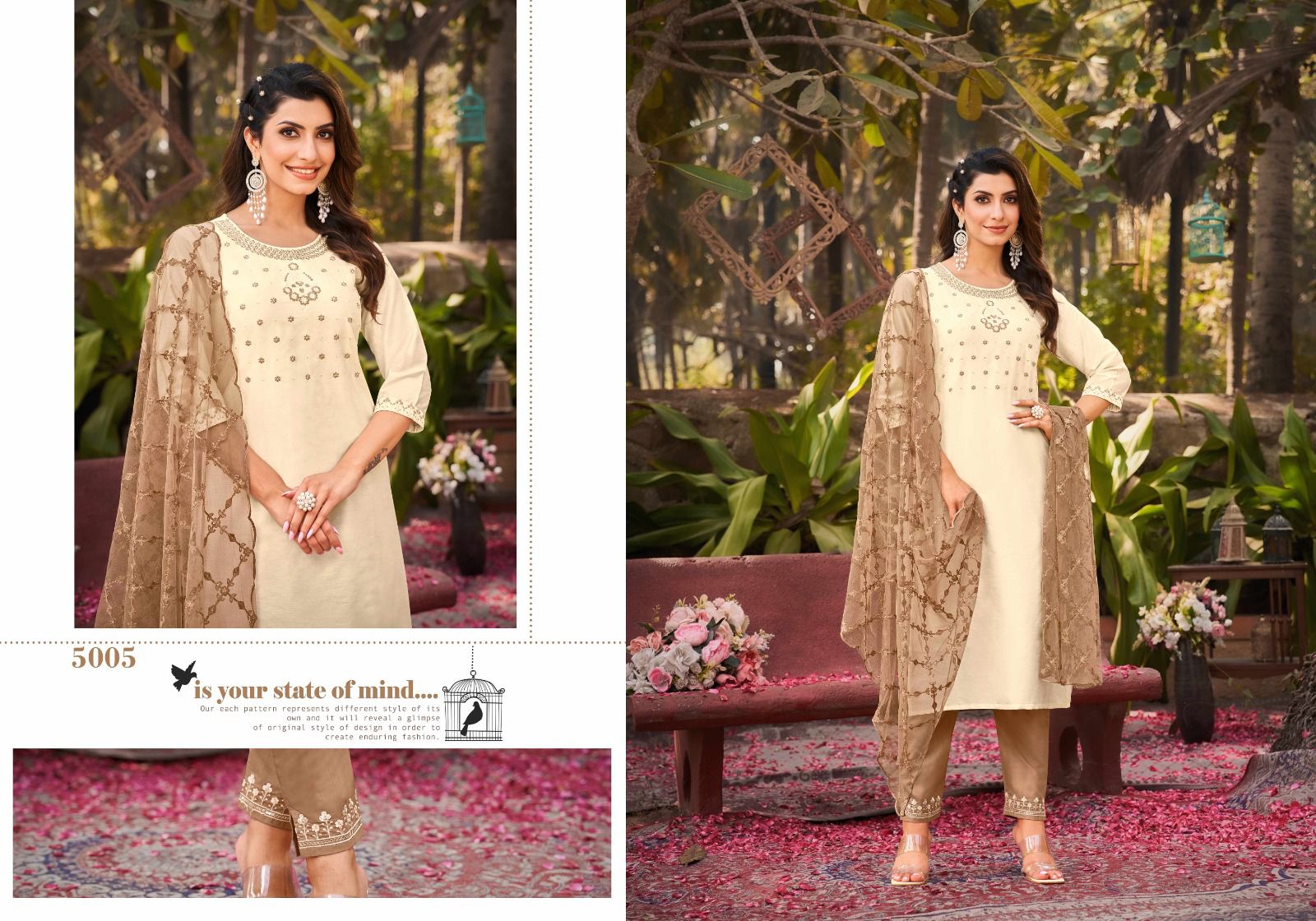 kasmeera  kasino vol 5 viscose gorgeous look top bottom with dupatta catalog