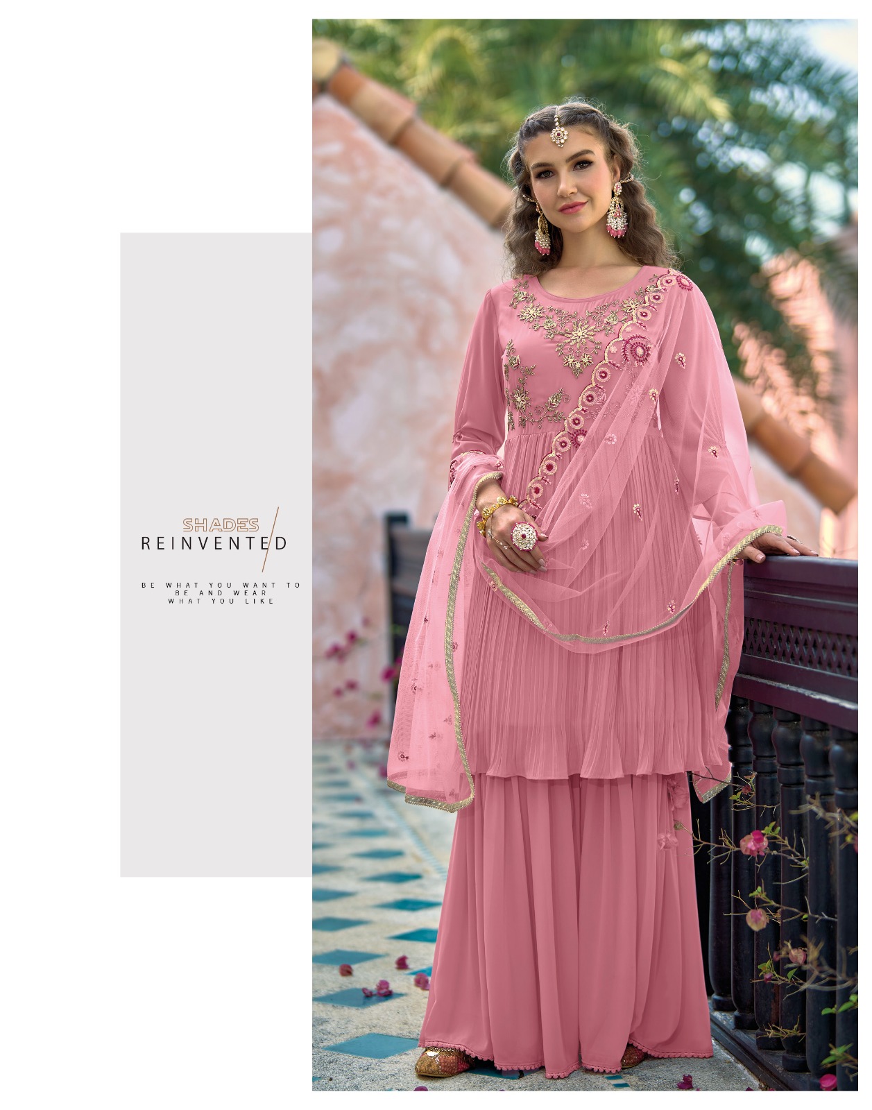 lily and lali mehrama georgette gorgeous look top bottom with dupatta catalog