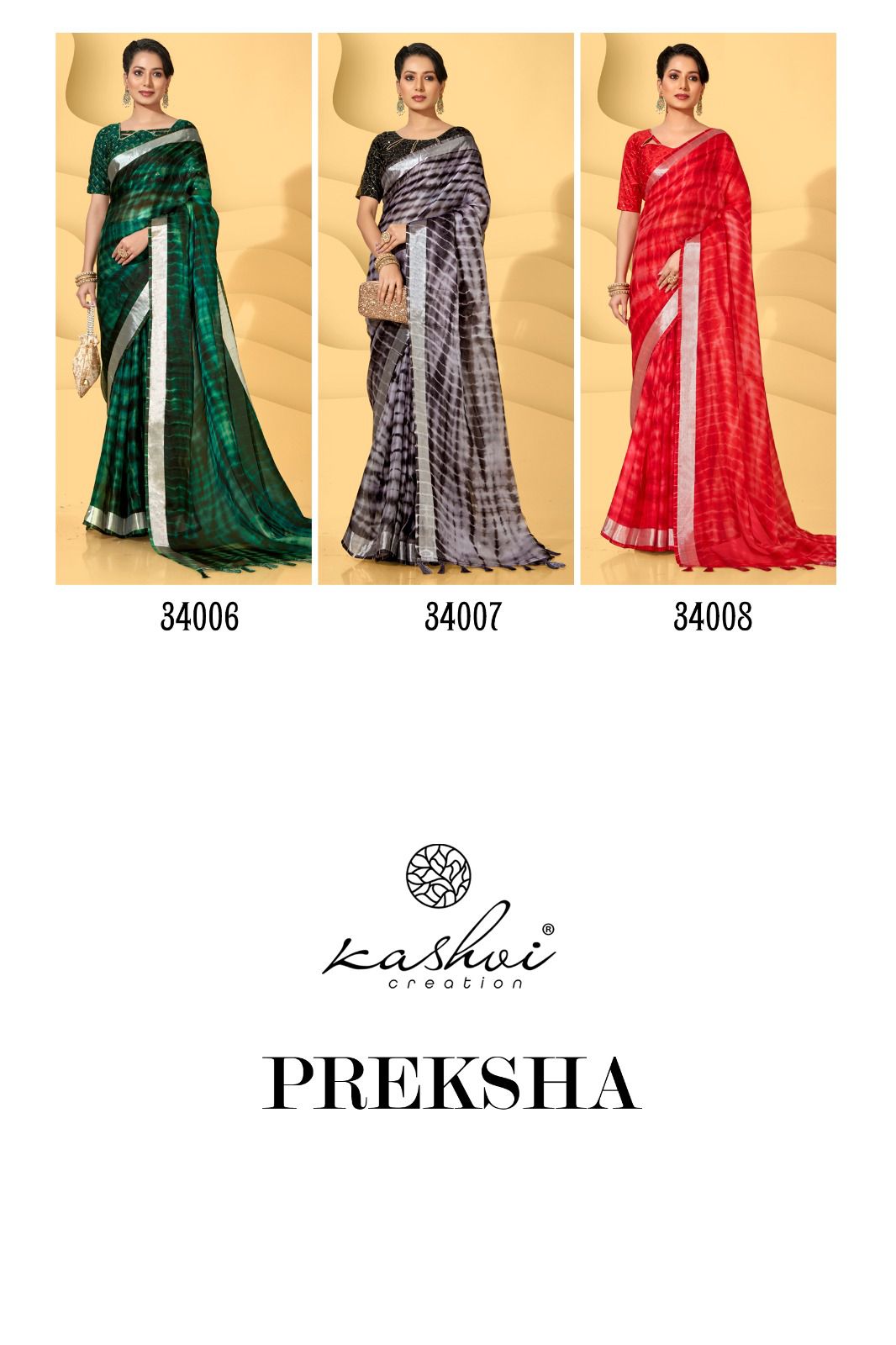 lt kashvi creation preksha georgette elegant sree catalog