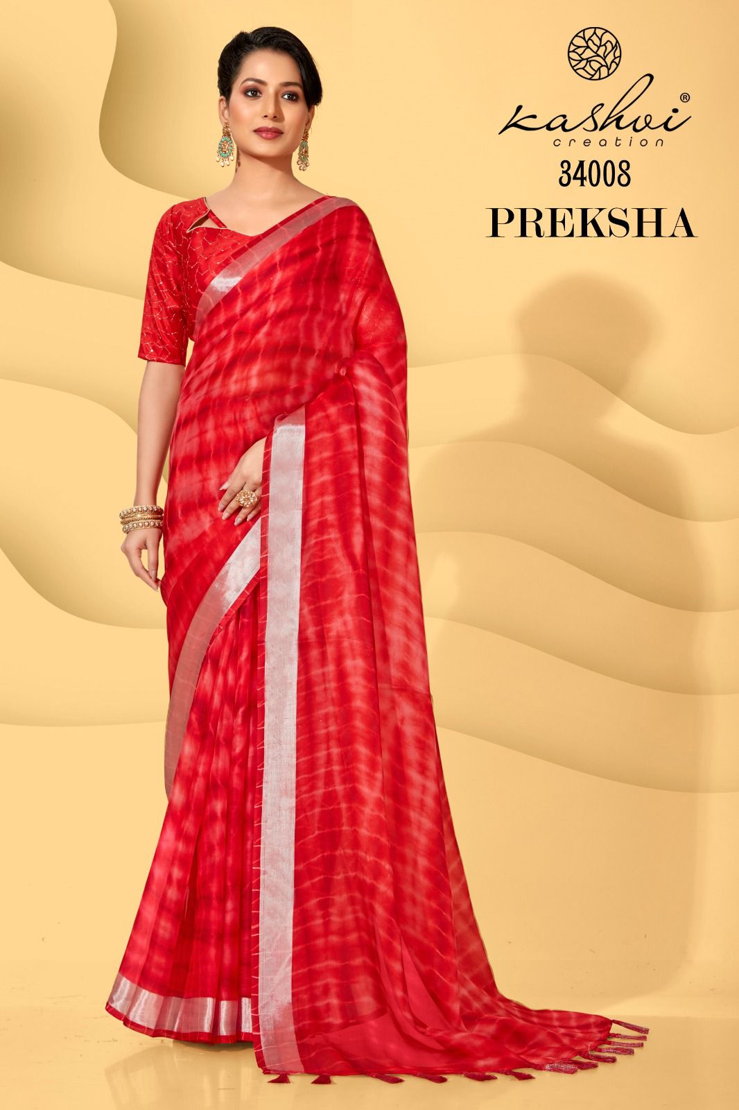 lt kashvi creation preksha georgette elegant sree catalog