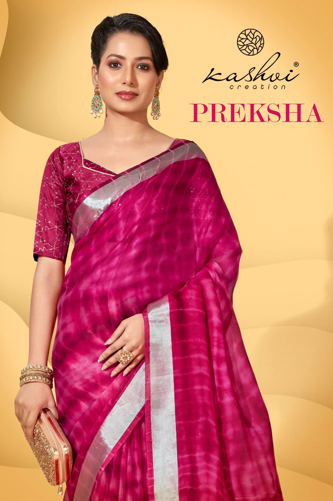 lt kashvi creation preksha georgette elegant sree catalog