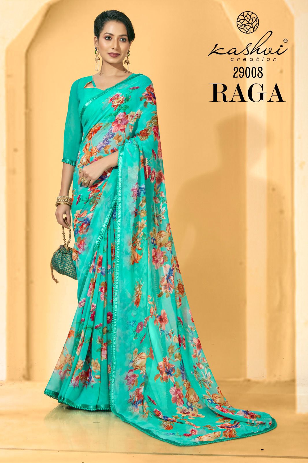 lt kashvi creation raga georgette exclusive print saree catalog