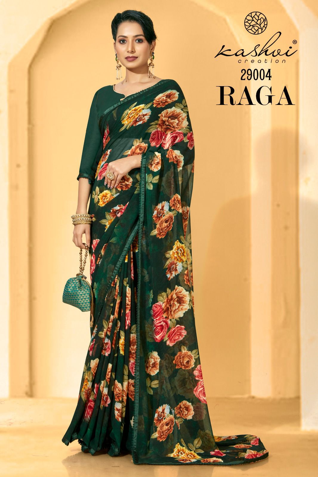 lt kashvi creation raga georgette exclusive print saree catalog