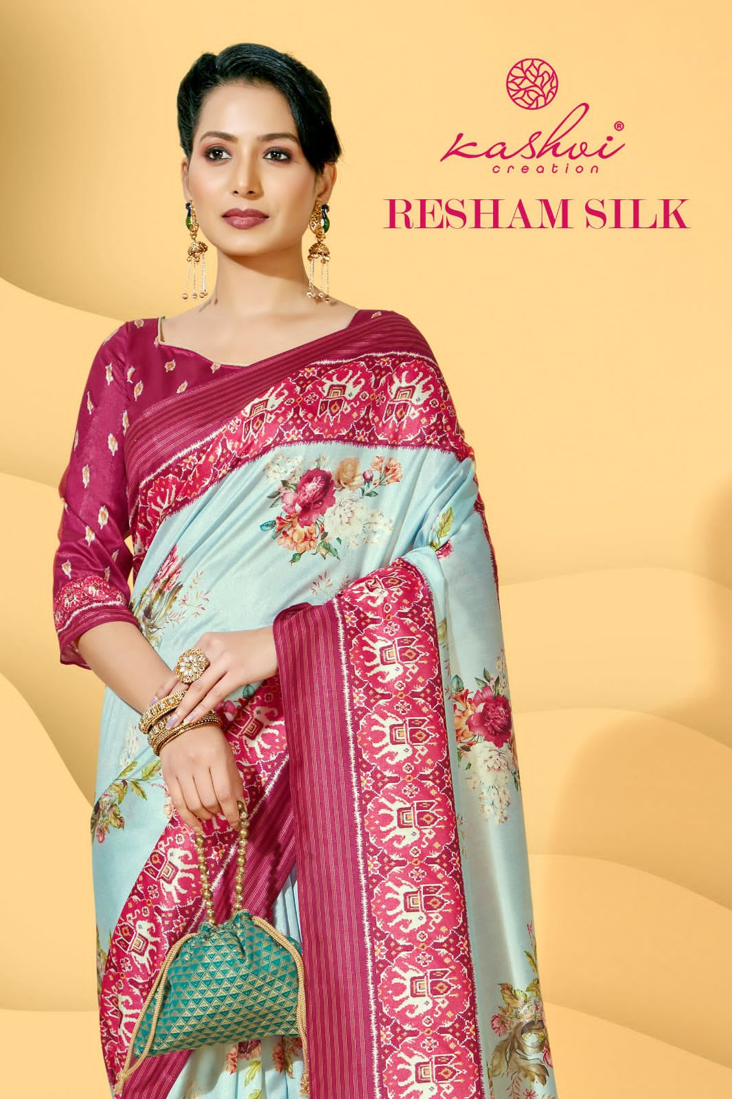 lt kashvi creation resham silk viscose elegant saree catalog