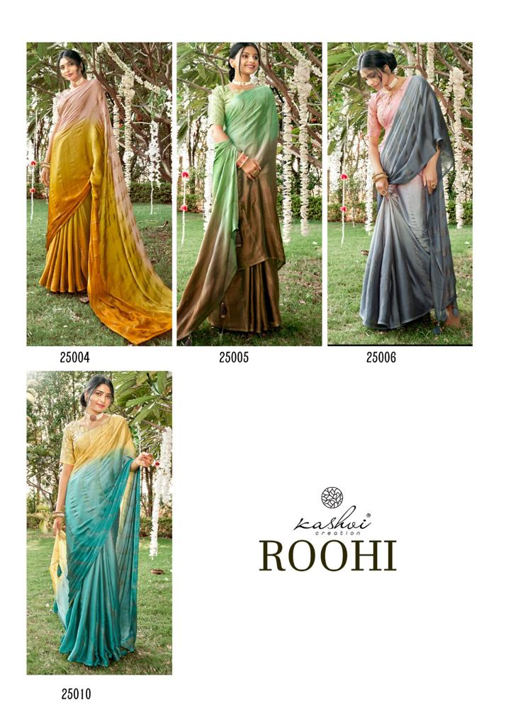 lt kashvi creation roohi satin elegant saree catalog