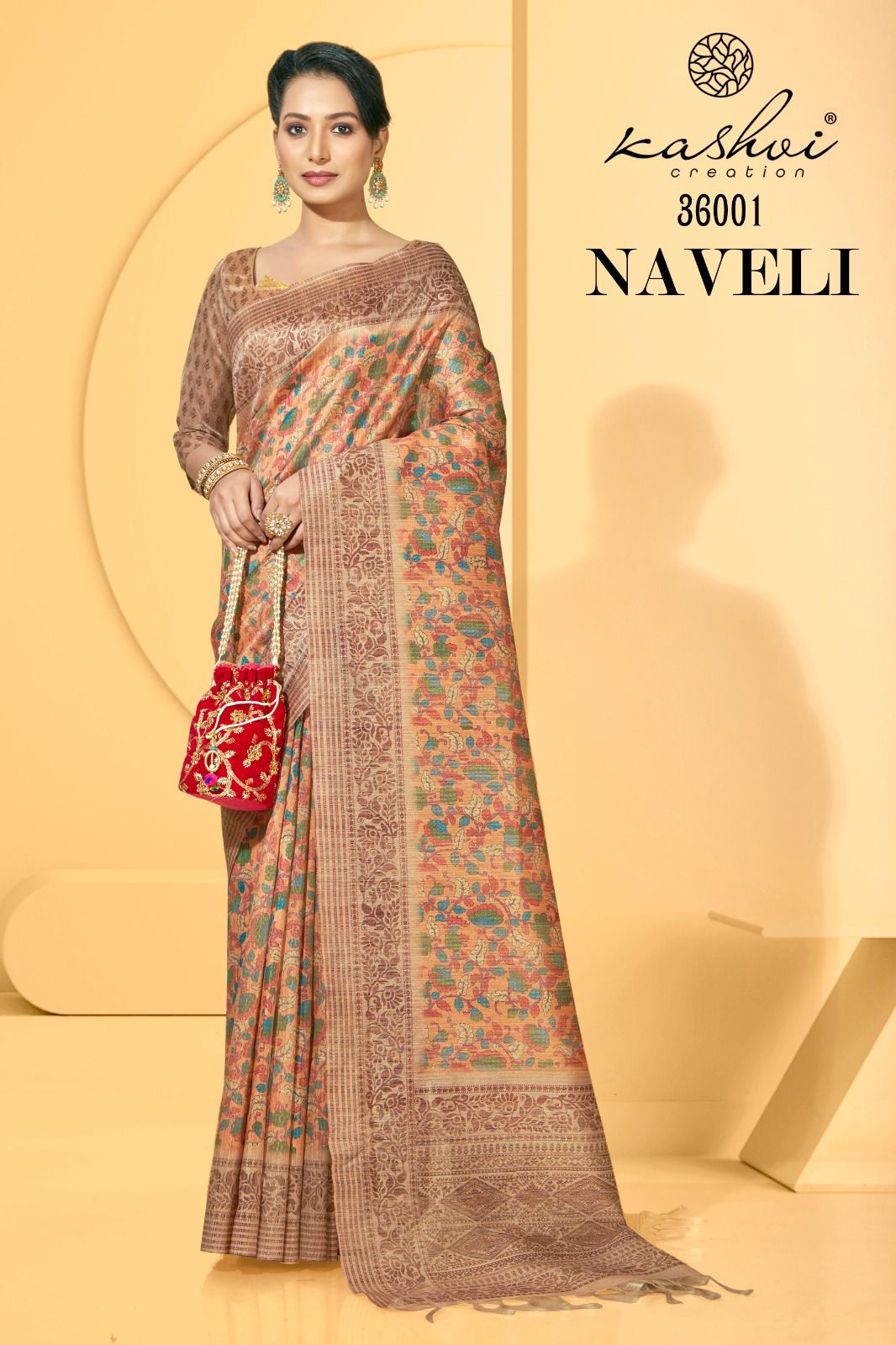 lt kshvi creation naveli silk exclusive print saree catalog