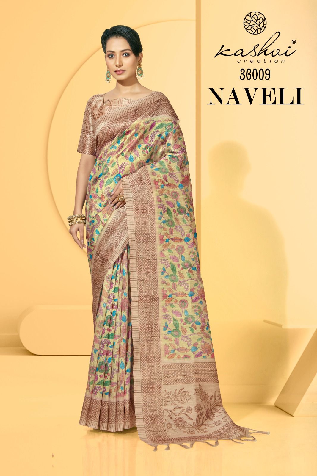 lt kshvi creation naveli silk exclusive print saree catalog