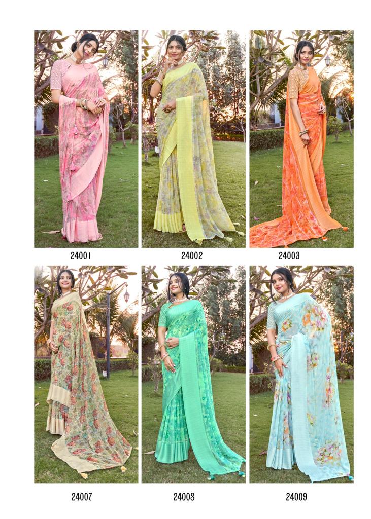 lt sarees kashvi creation dastoor georgette exclusive print saree catalog