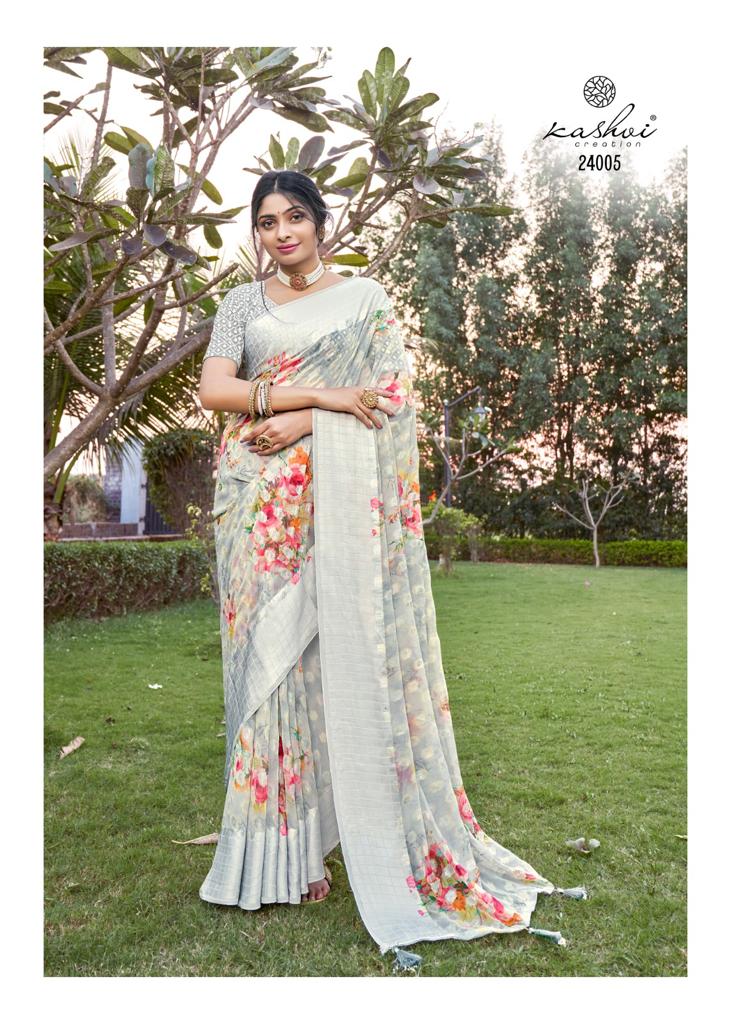 lt sarees kashvi creation dastoor georgette exclusive print saree catalog