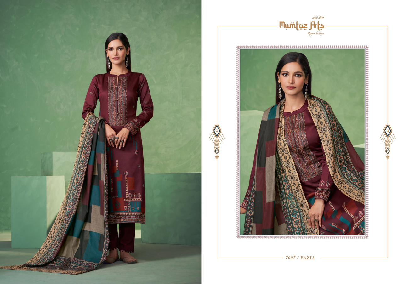 mumtaz art fazia regal embroidery look salwar suit catalog