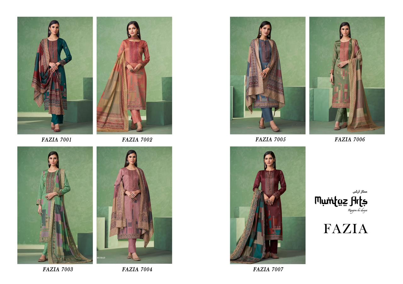 mumtaz art fazia regal embroidery look salwar suit catalog