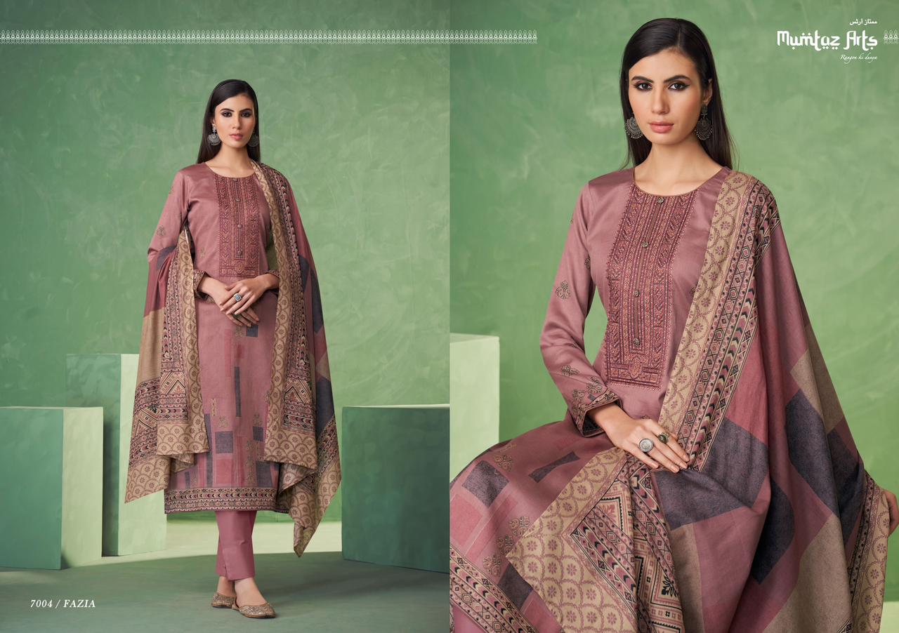 mumtaz art fazia regal embroidery look salwar suit catalog