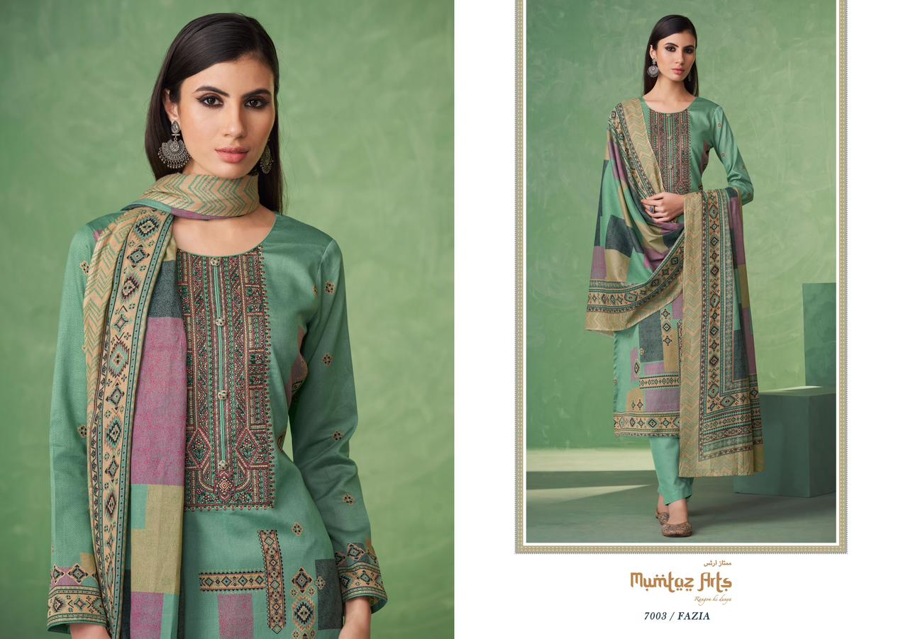 mumtaz art fazia regal embroidery look salwar suit catalog