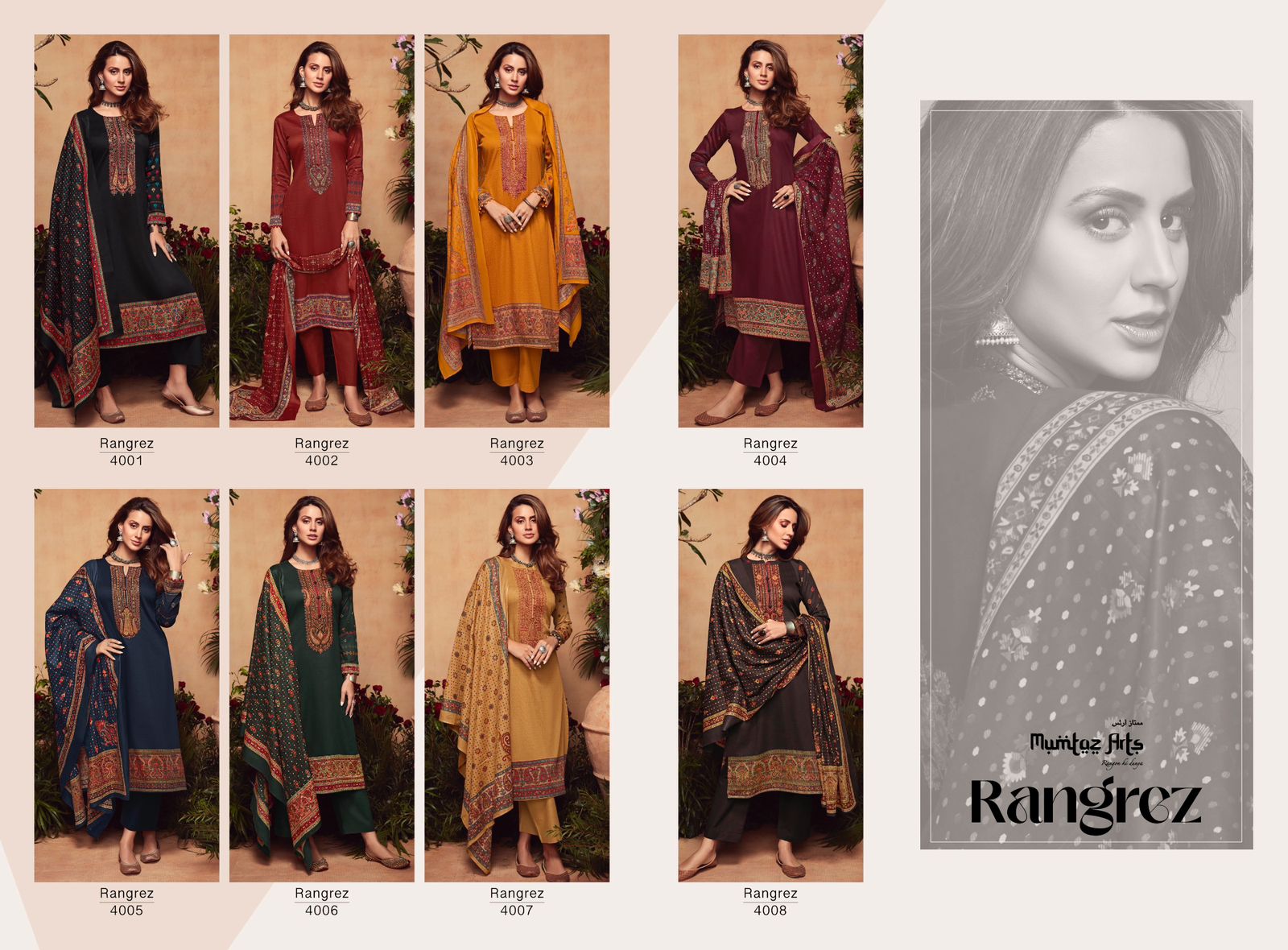 mumtaz art rangrez viscose elegant salwar suit catalog