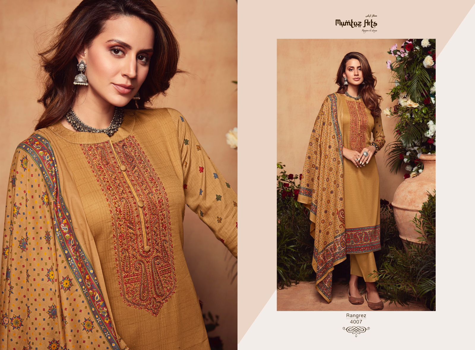 mumtaz art rangrez viscose elegant salwar suit catalog