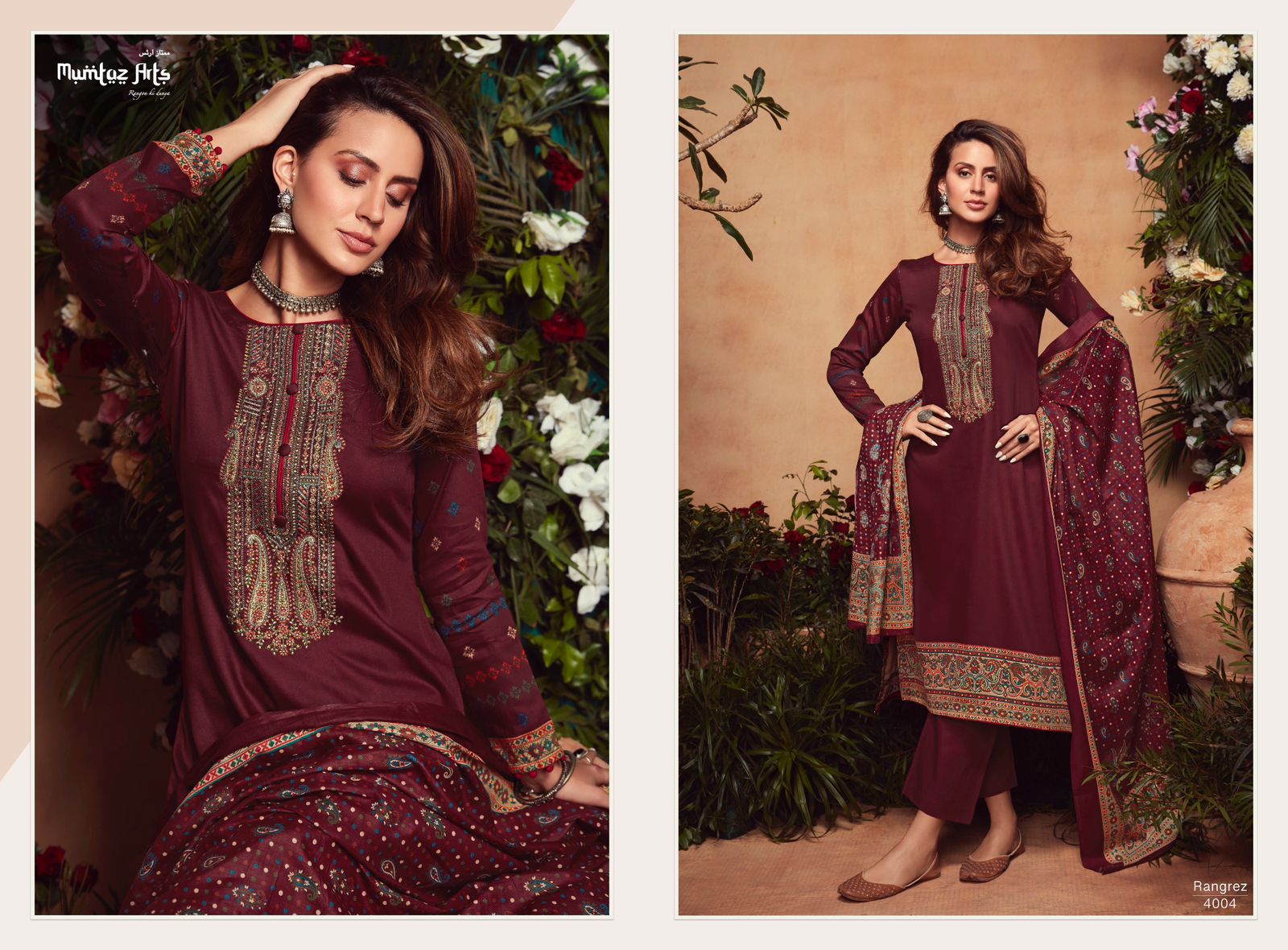 mumtaz art rangrez viscose elegant salwar suit catalog