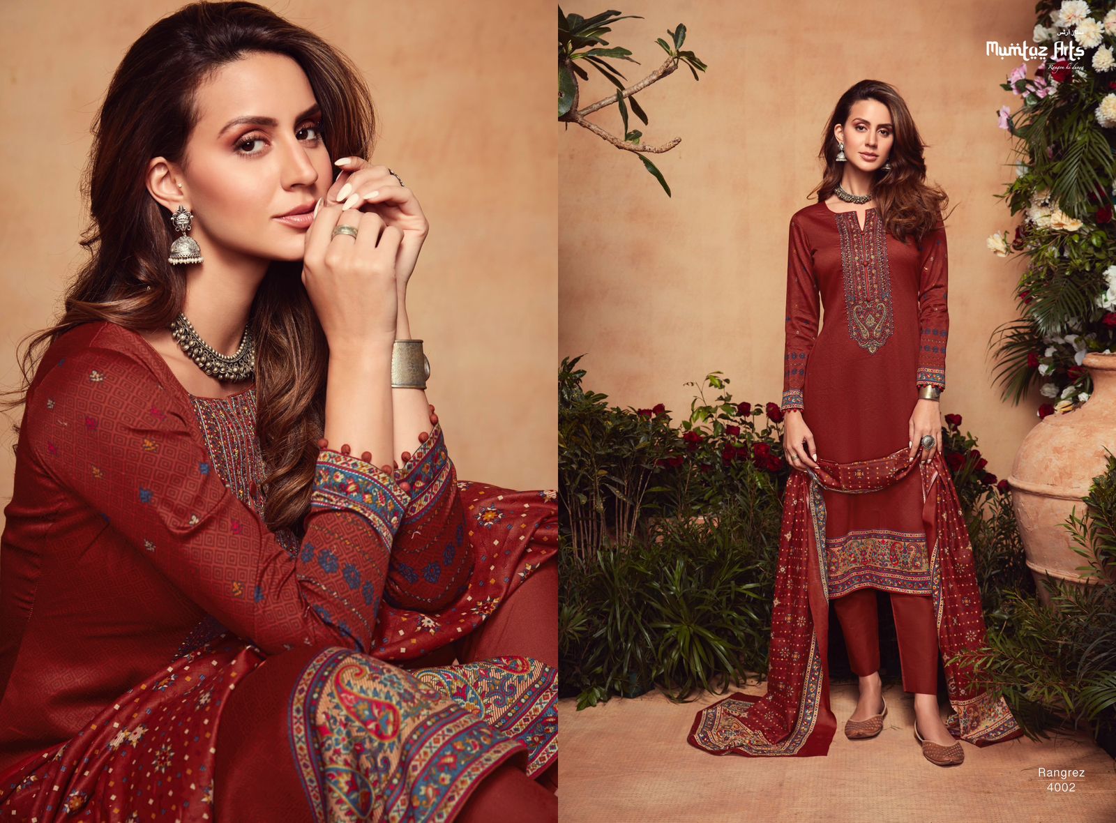 mumtaz art rangrez viscose elegant salwar suit catalog