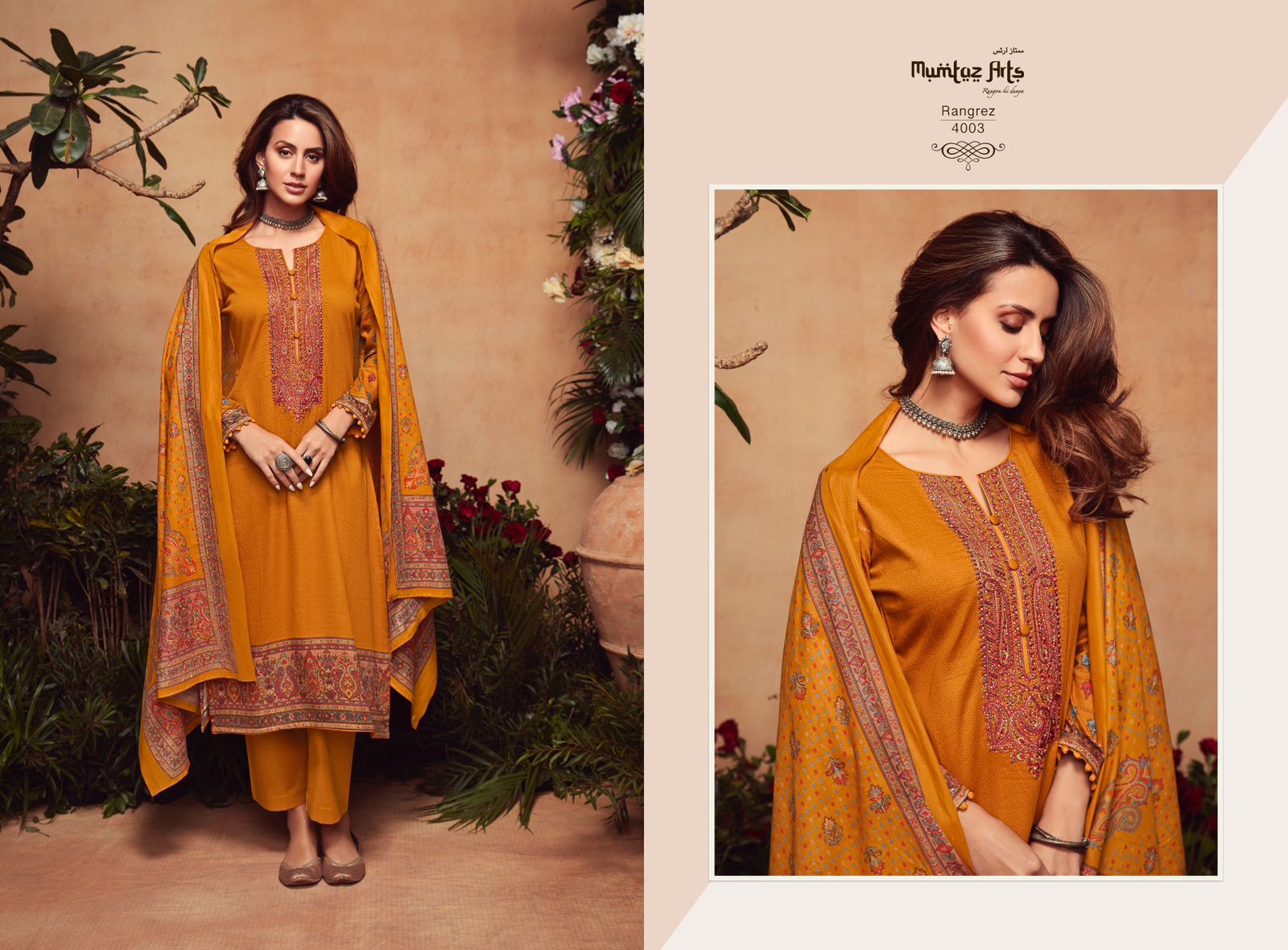 mumtaz art rangrez viscose elegant salwar suit catalog