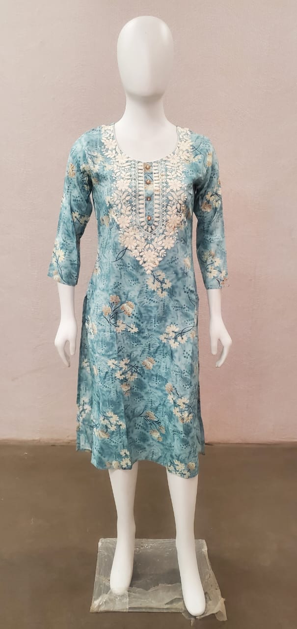 psyna psyna d no 3065 rayon decent look kurti size set