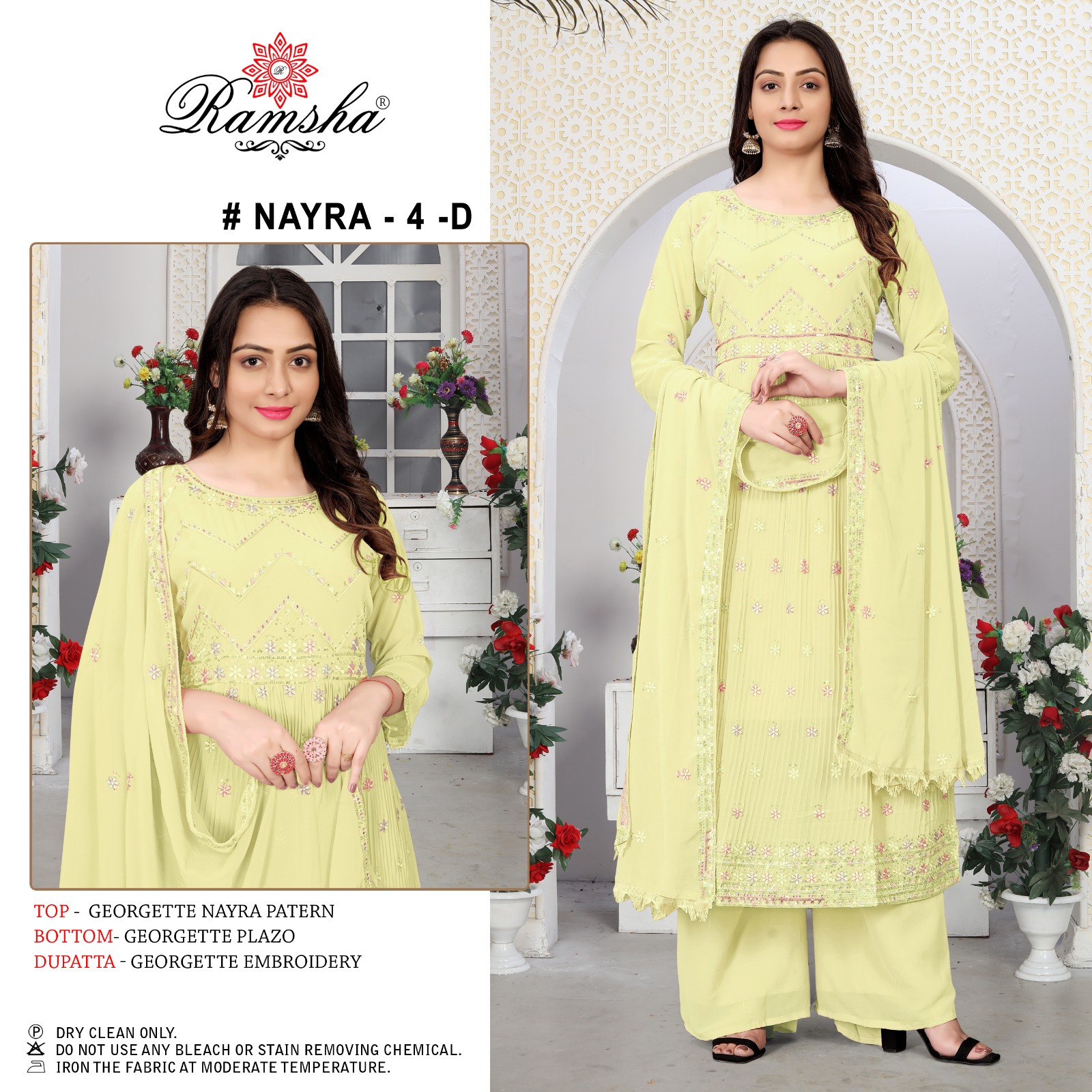 ramsha nayra 4 georgette catchy look salwar suit catalog