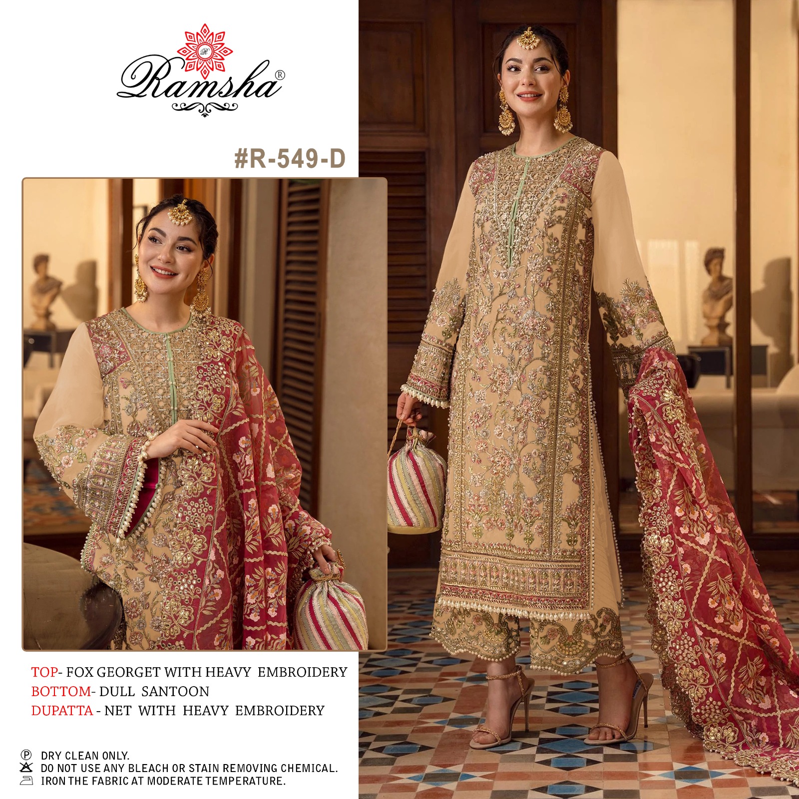 Ramsha ramsha r 549 nx georget new and modern style salwar suit catalog