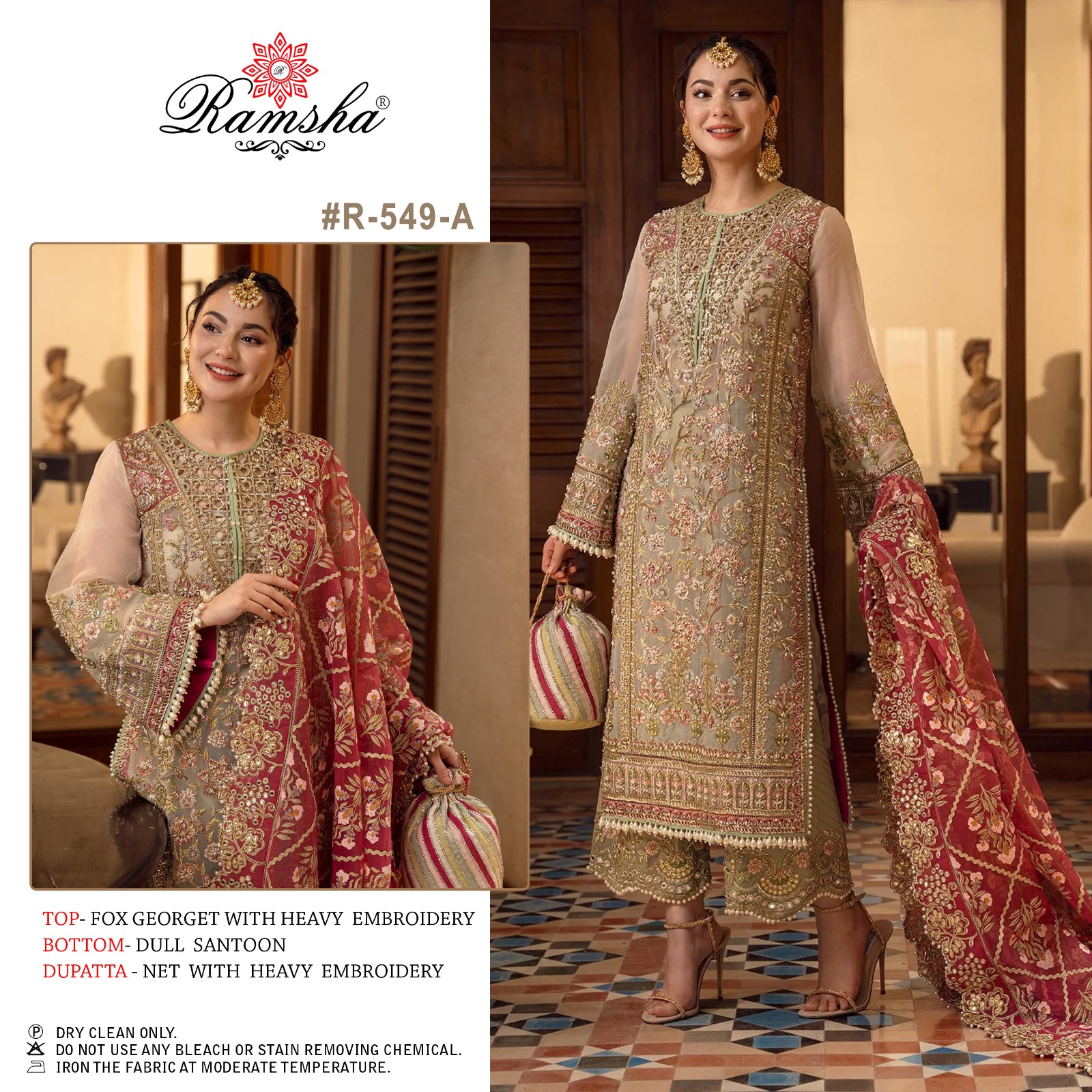 Ramsha ramsha r 549 nx georget new and modern style salwar suit catalog