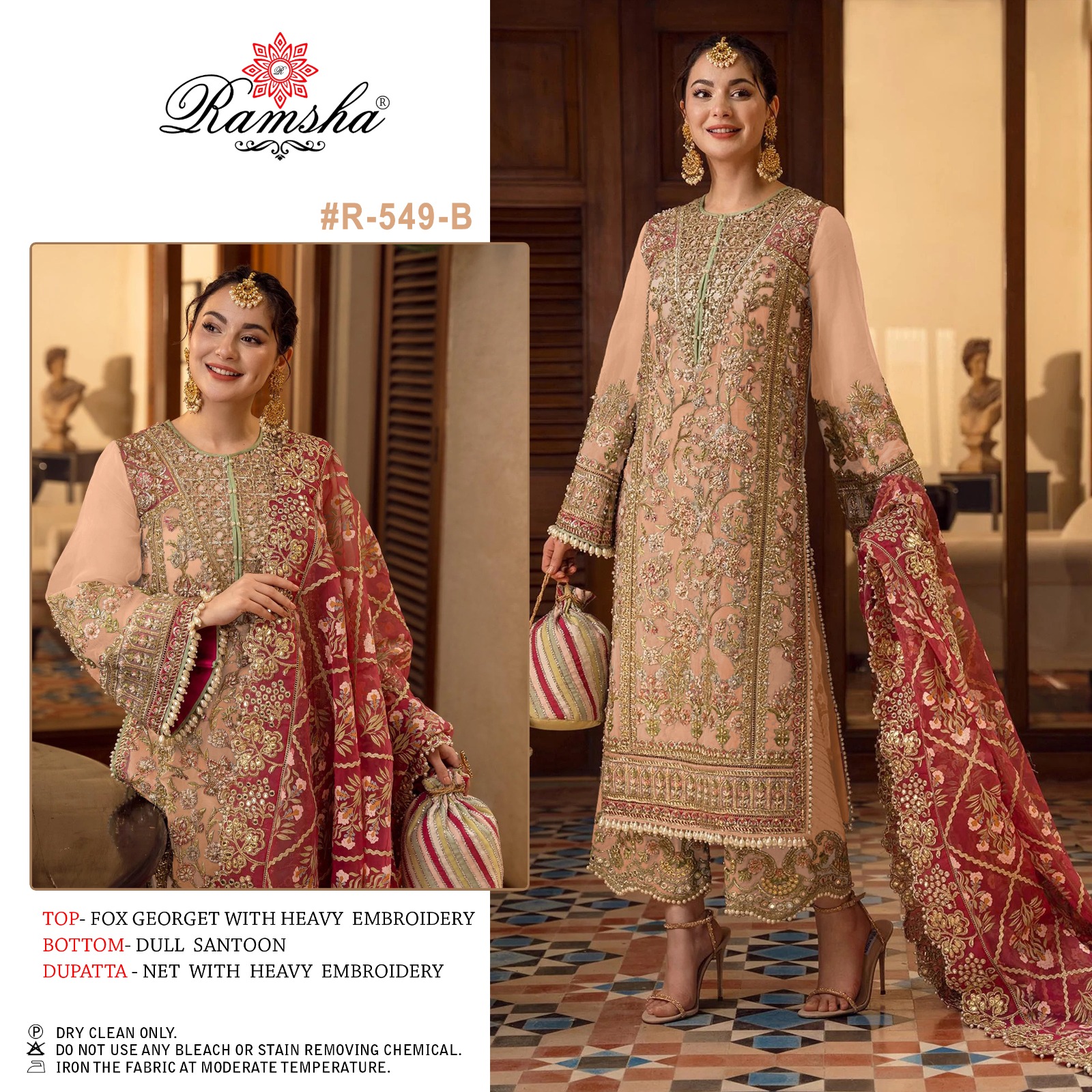 Ramsha ramsha r 549 nx georget new and modern style salwar suit catalog