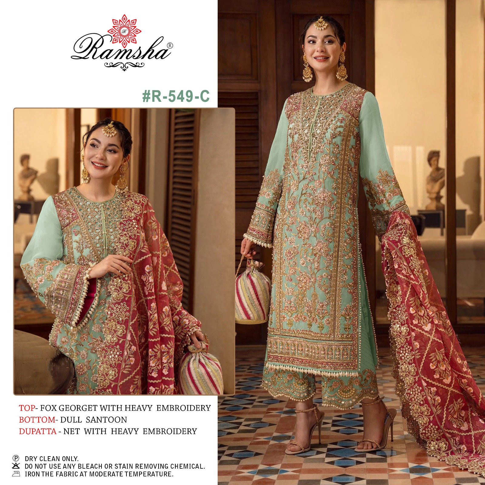 Ramsha ramsha r 549 nx georget new and modern style salwar suit catalog