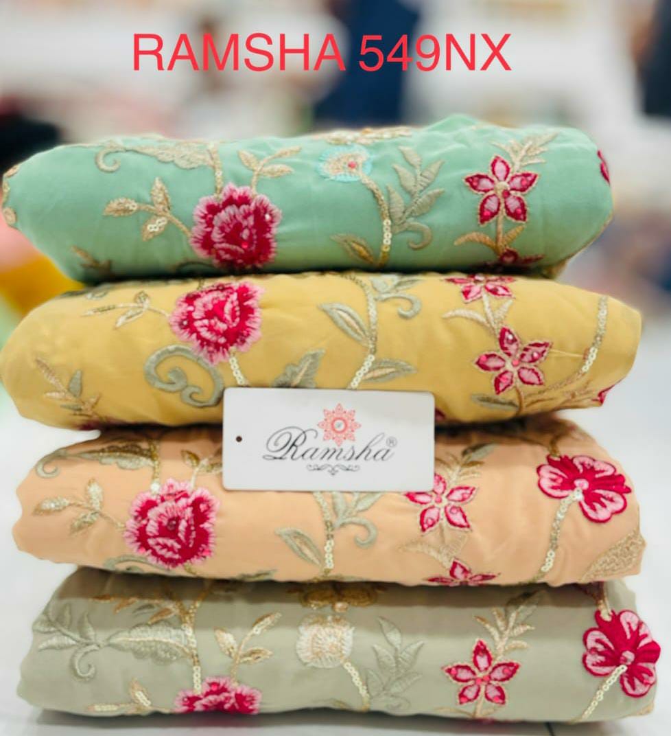 Ramsha ramsha r 549 nx georget new and modern style salwar suit catalog