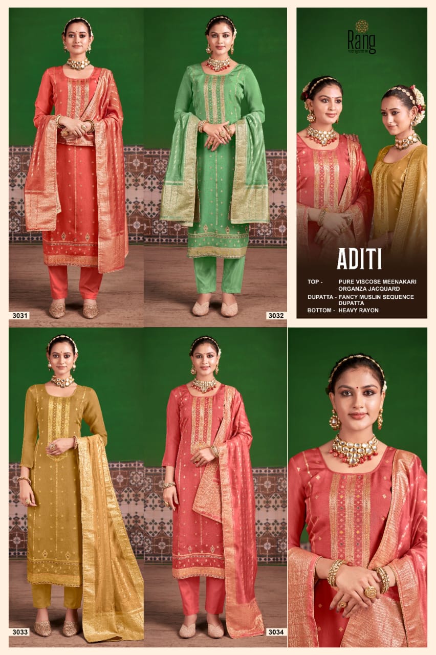 rang aditi viscose catchy look salwar suit catalog