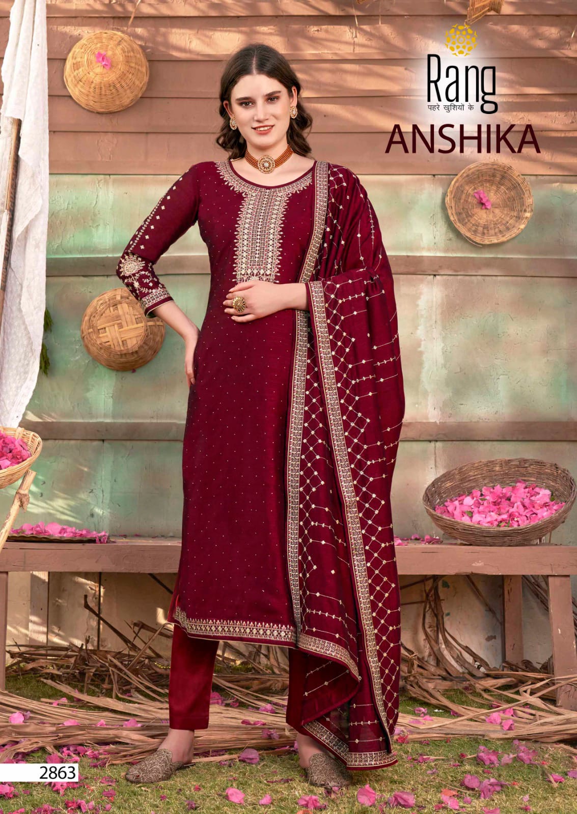 rang anshika silk elegant salwar suit catalog