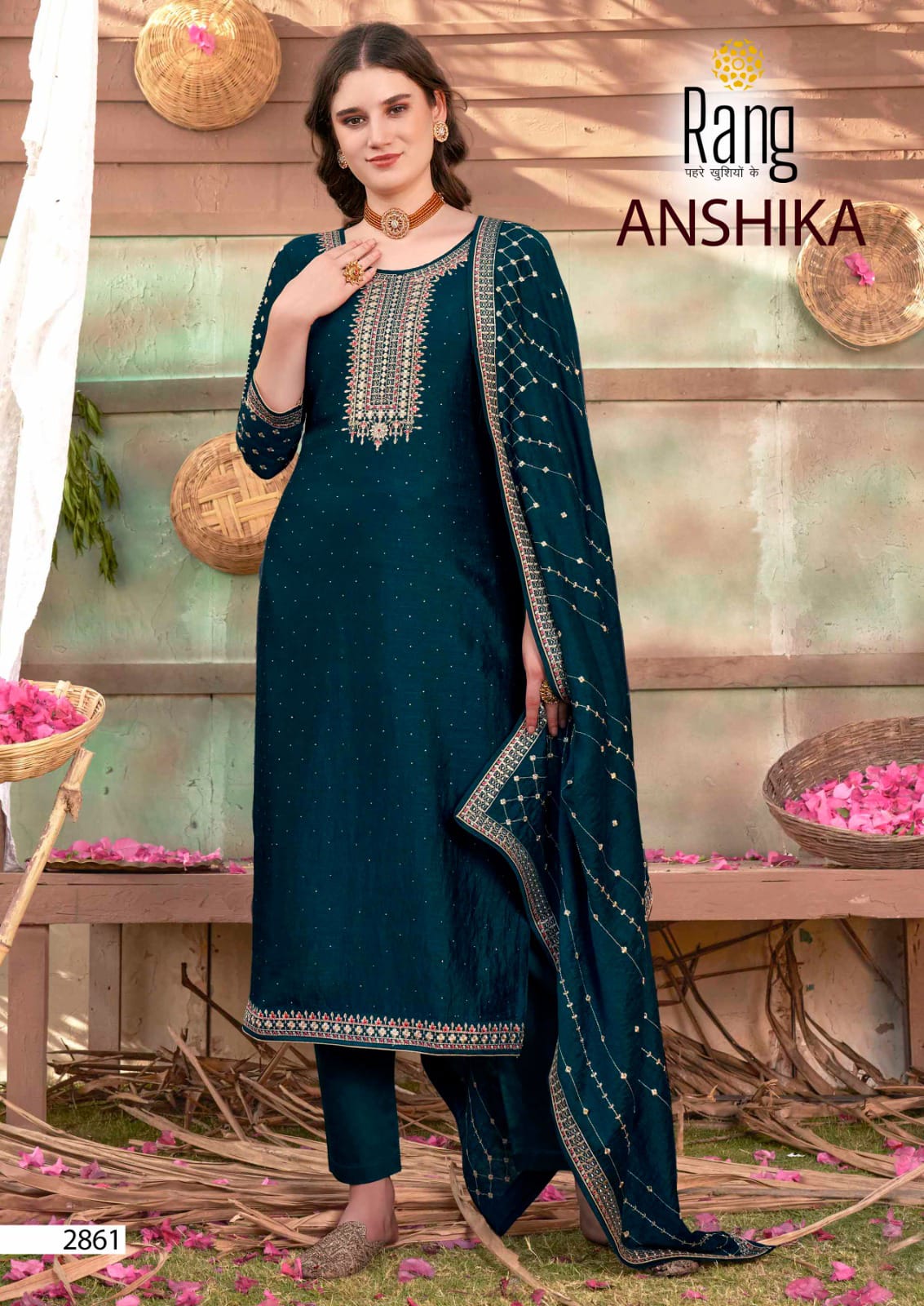 rang anshika silk elegant salwar suit catalog