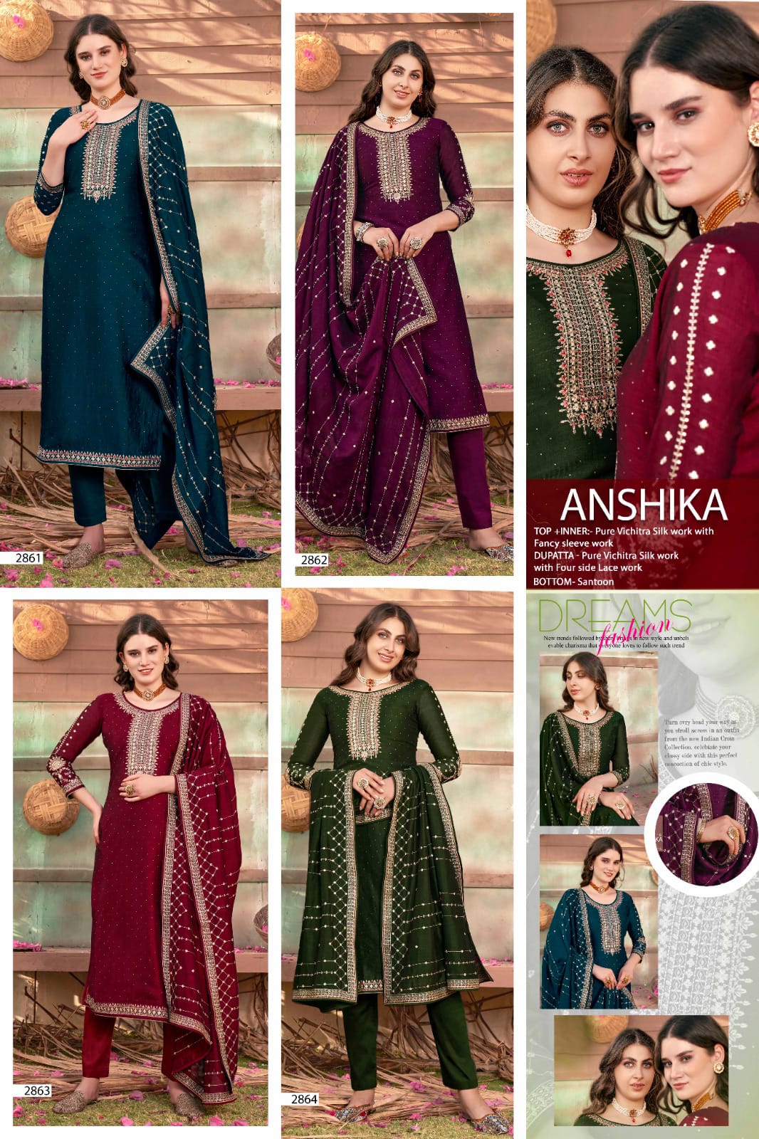 rang anshika silk elegant salwar suit catalog