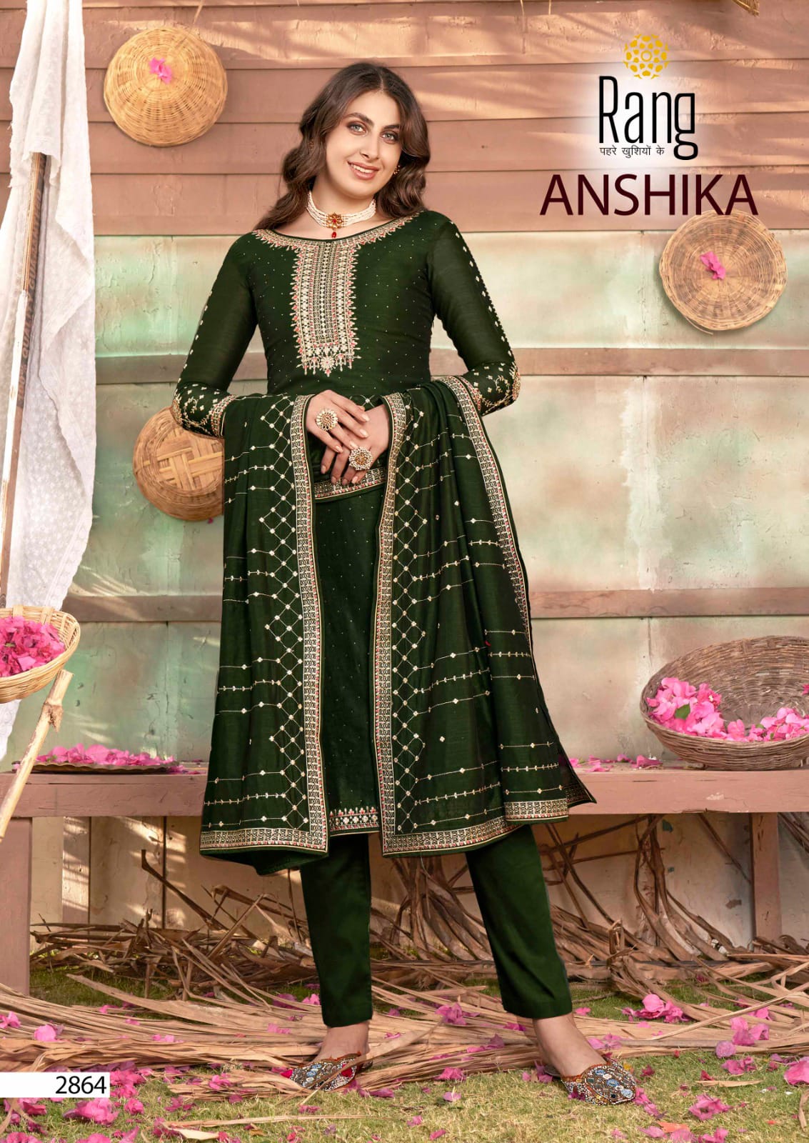 rang anshika silk elegant salwar suit catalog