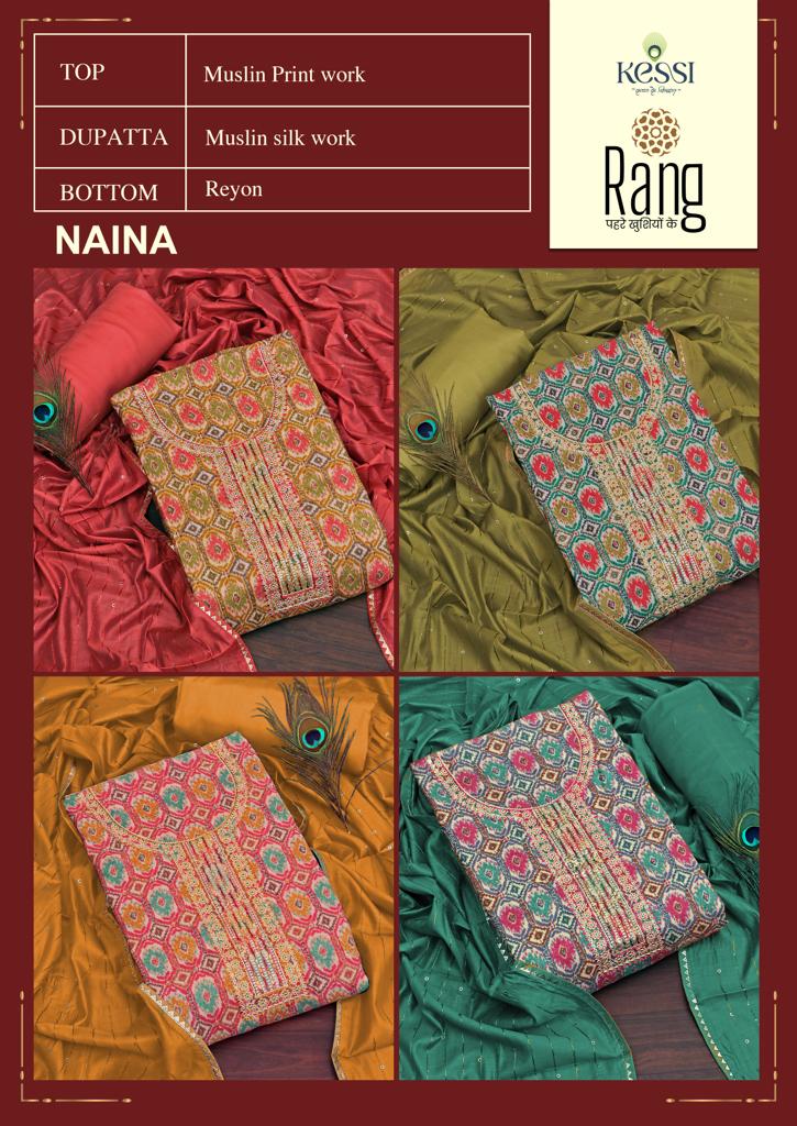 rang naina muslin exclusive print salwar suit catalog