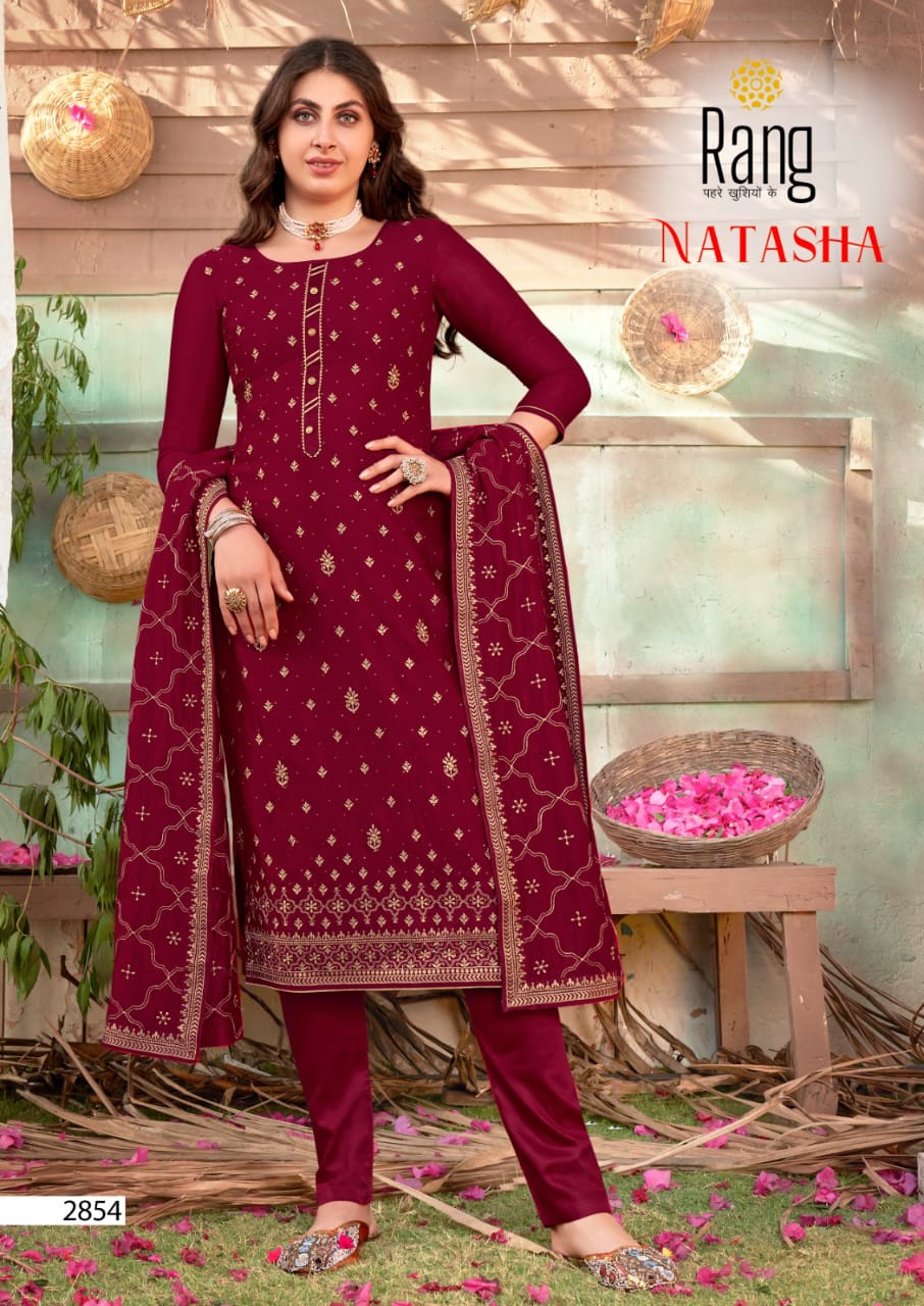 rang natasha silk elegant salwar suit catalog