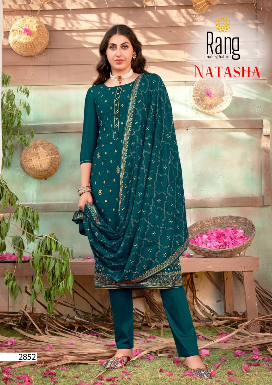 rang natasha silk elegant salwar suit catalog